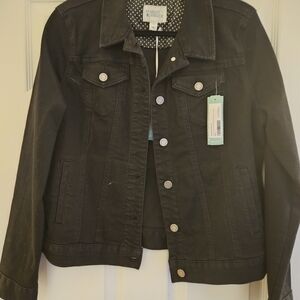 Market & Spruce Black Jean Jacket